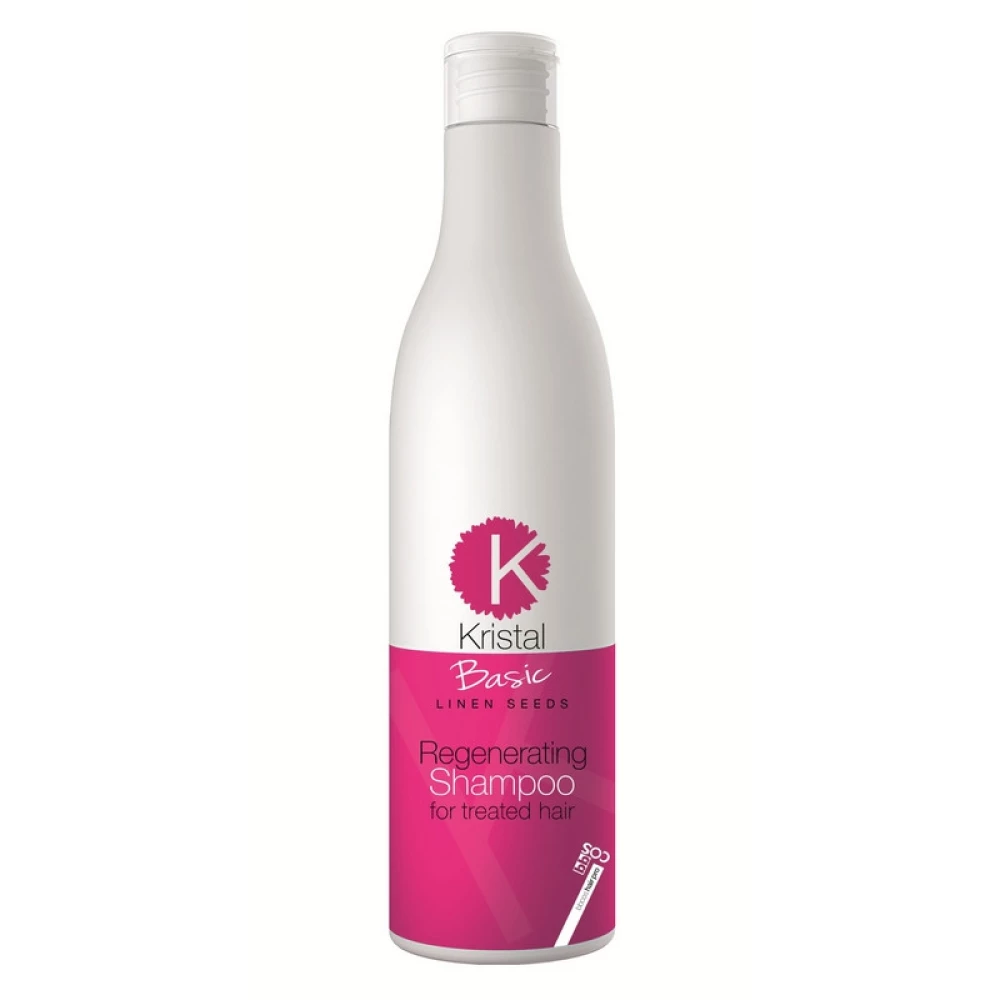 Восстанавливающий шампунь для поврежденных волос BBcos Kristal Basic Linen Seeds Regenerating Shampoo, 500 мл