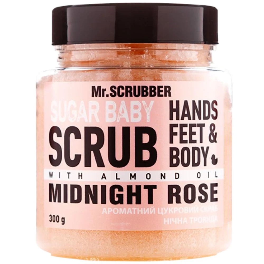 Сахарный скраб для тела Mr. Scrubber Sugar Baby Midnight Rose, 300 г (4820200231730)