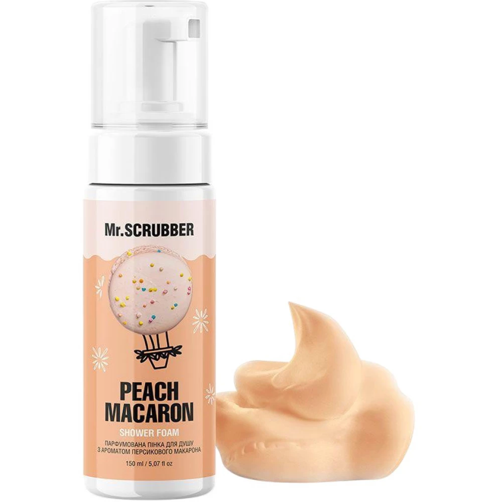 Парфюмерная пенка для душа с ароматом персикового макарона Mr. Scrubber Peach Macaron, 150 мл (4823109701557)