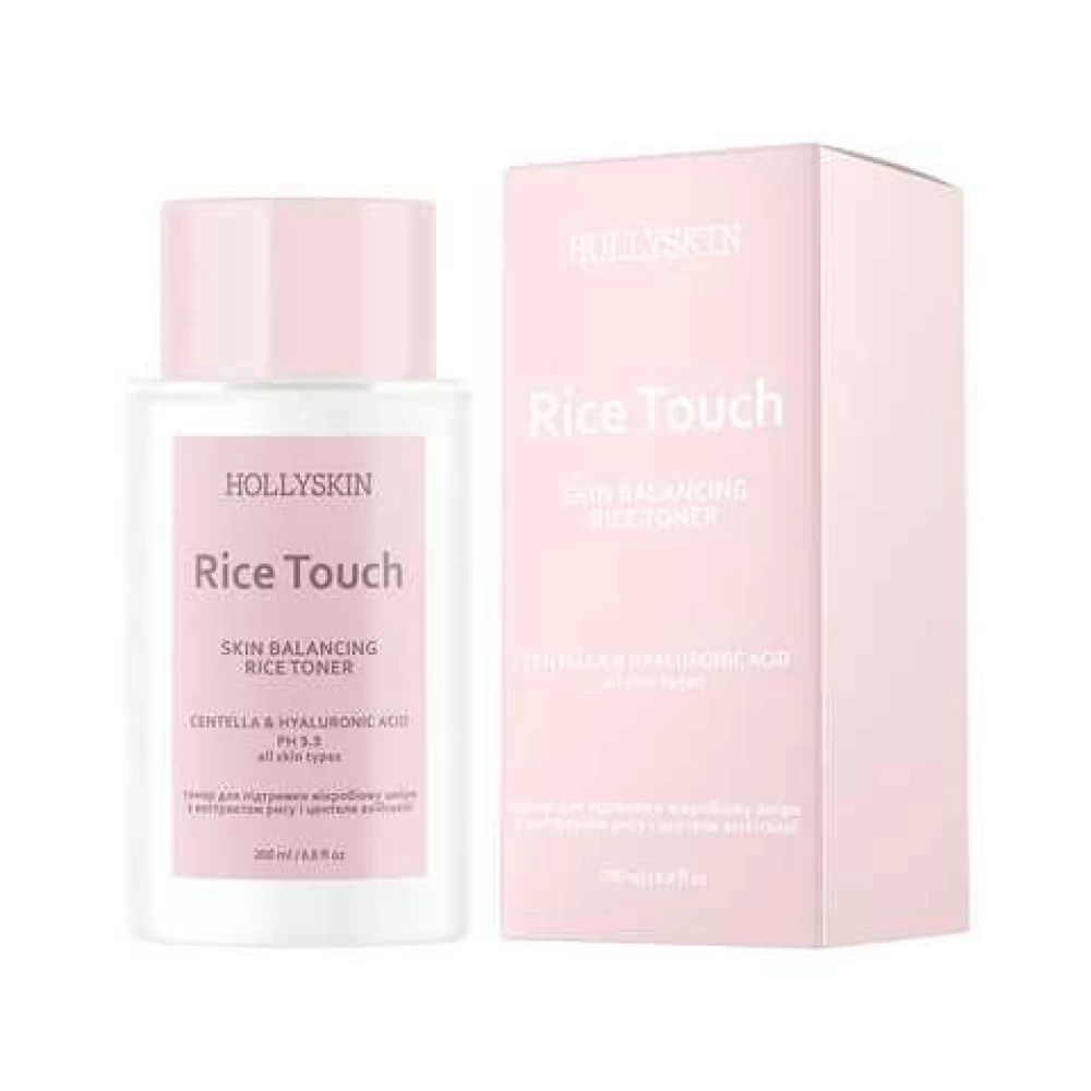 Тонер для поддержания микробиома кожи лица Hollyskin Rice Toner, 200 мл (4823109701342)
