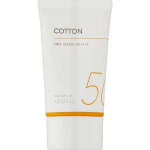 Изображение товара -  Солнцезащитный крем Missha All Around Safe Block Cotton Sun SPF 50+ PA++++, 50 мл (8809747942138)