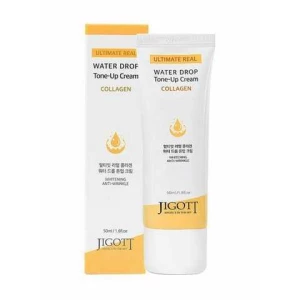 Изображение товара -  Увлажняющий крем для лица с коллагеном JIGOTT Ultimate Real Collagen Water Drop Tone Up Cream, 50 мл