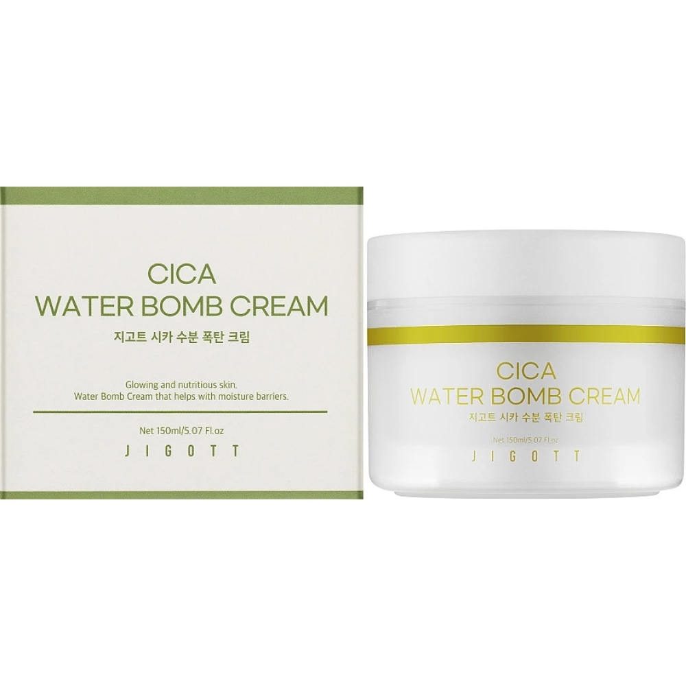 Зволожувальний крем для обличчя з центеллою JIGOTT Cica Water Bomb Cream, 150 мл (8809541282850)