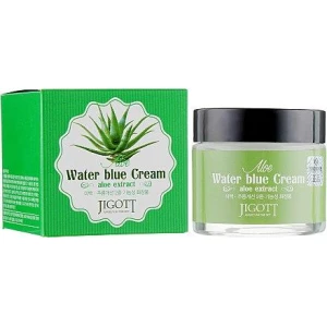 Изображение товара -  Крем для лица с алоэ JIGOTT ALOE Water Blue Cream, 70 мл (8809210034094)