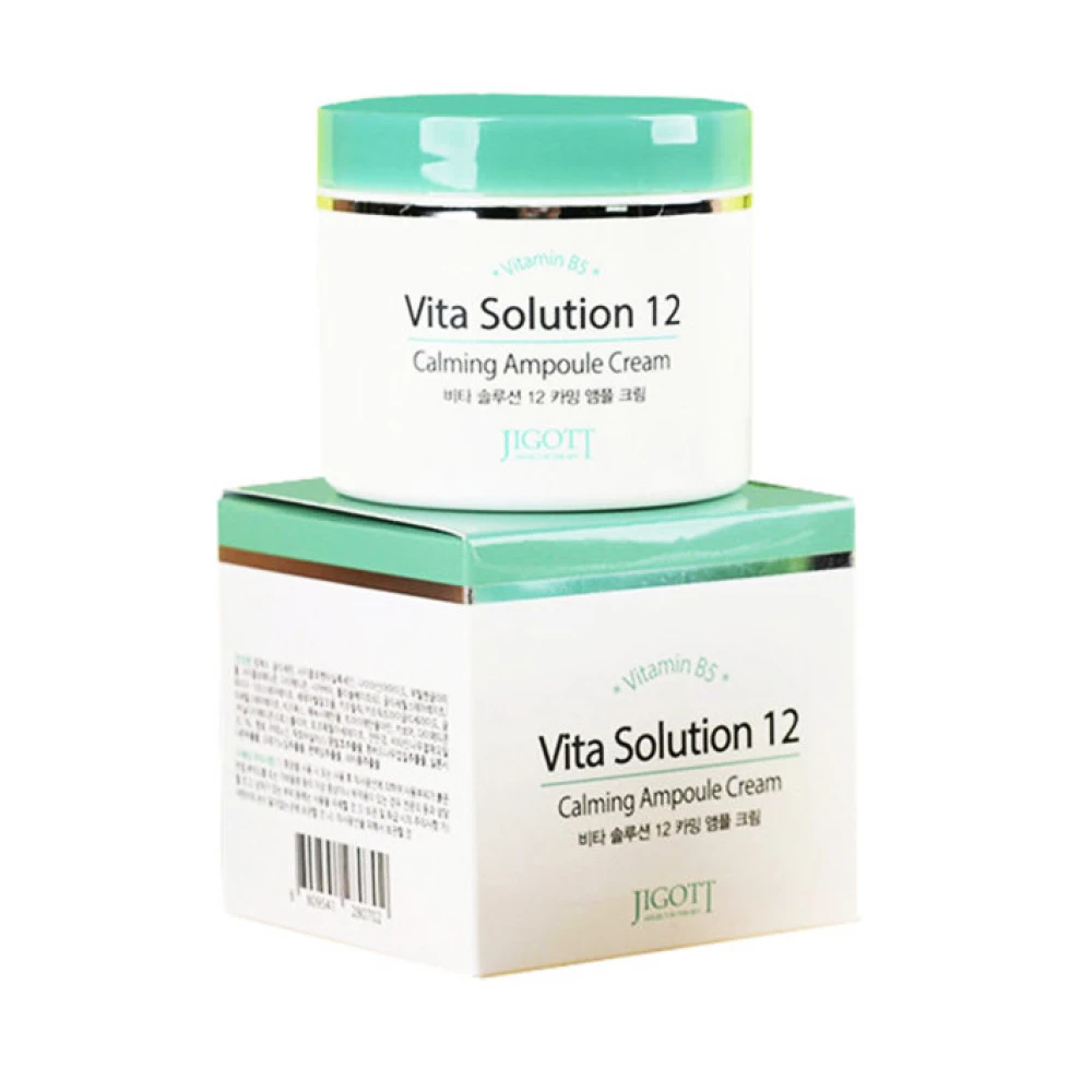 Успокаивающий крем для лица JIGOTT Vita Solution 12 Calming Ampoule Cream, 100 мл (8809541280702)