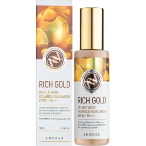 Изображение товара -  Тональный крем для лица Enough Rich Gold Double Wear Radiance Foundation SPF 50+ PA+++ 23, 100 мл