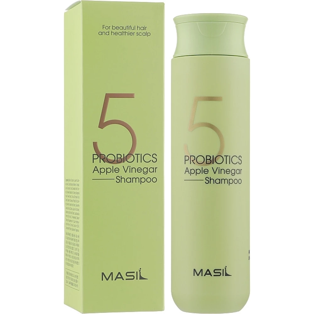 Мягкий бессульфатный шампунь с пробиотиками и яблочным уксусом Masil 5 Probiotics Apple Vinegar Shampoo, 300