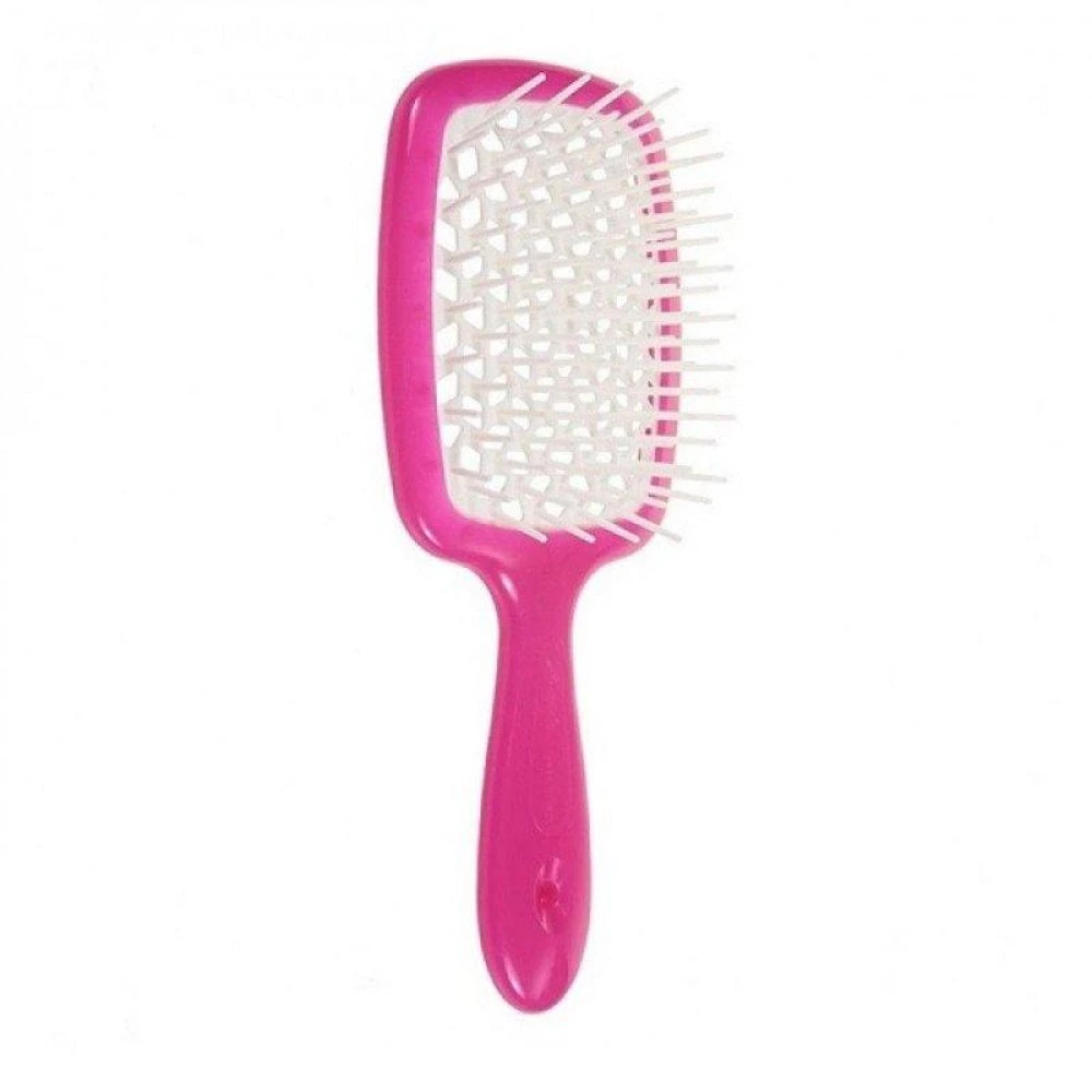 Щетка для волос розовая неон-белый Janeke Superbrush 86SP226FFL, 1 шт (8006060137467)