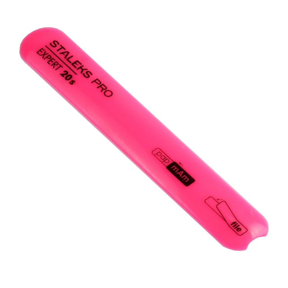 Пилка пластиковая скошенная прямая Staleks Expert 20s 130 мм, 1 шт (4820241065257)