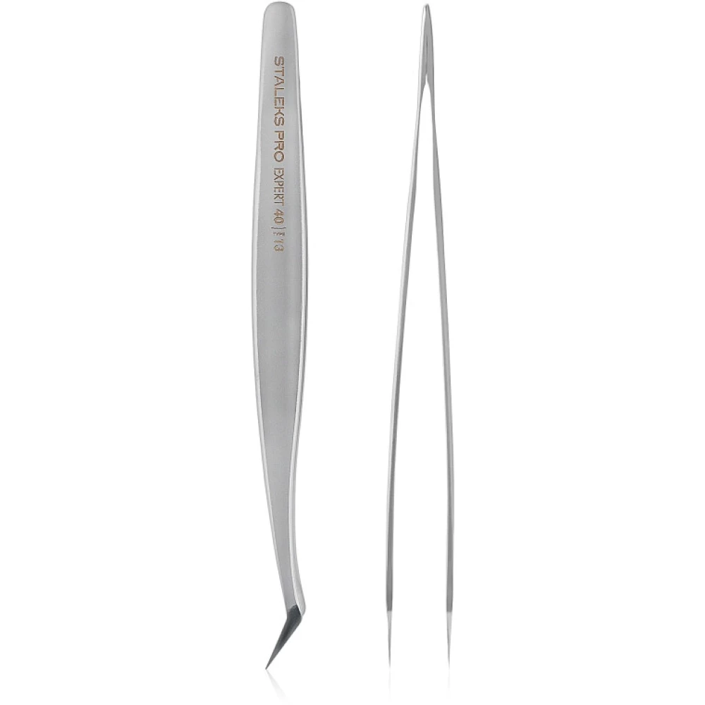 Профессиональный пинцет для ресниц Staleks Expert 40 Type 13 40°, 1 шт (4820121594174)