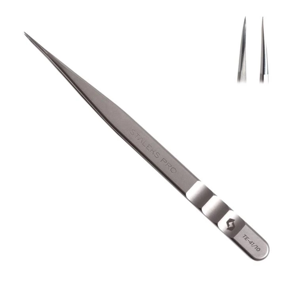 Профессиональный пинцет для ресниц Staleks Expert 41 Type 10, 1 шт (4820121596987)