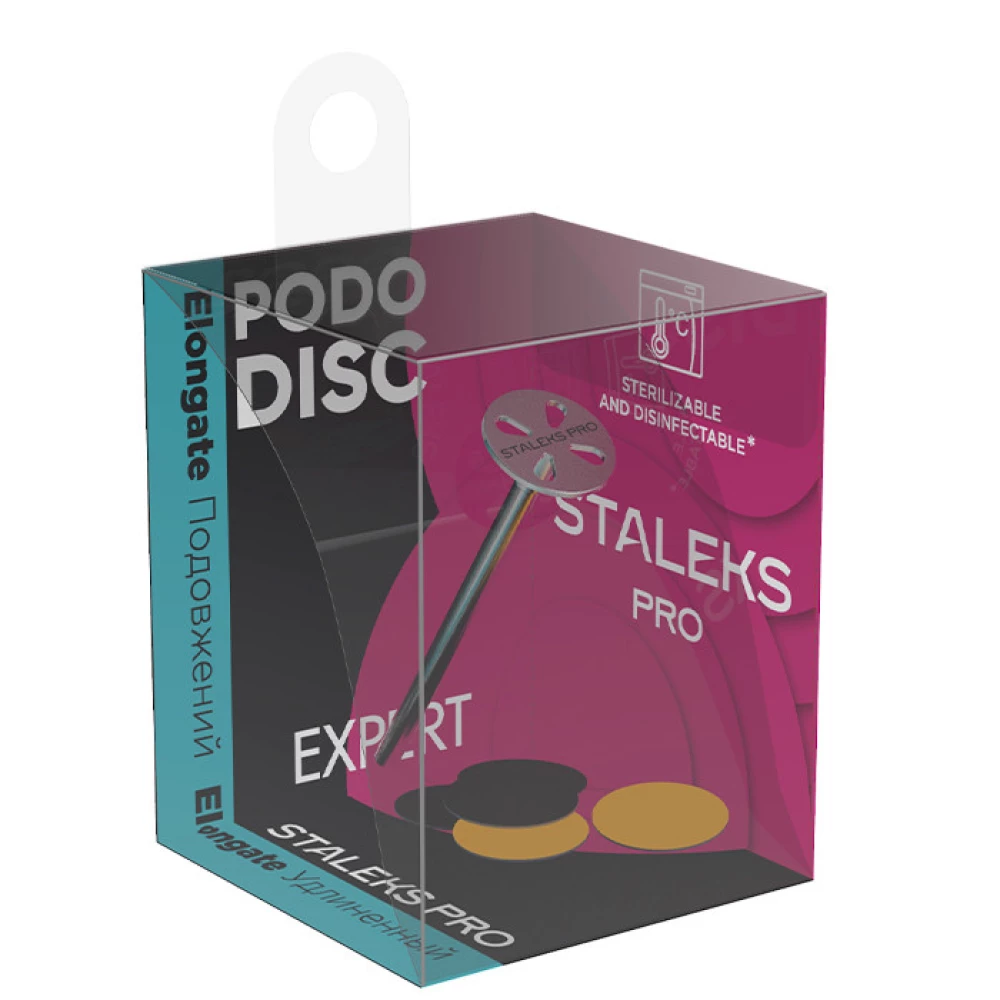 Педикюрный диск Staleks Pro Pododisc M удлиненный с комплектом сменных абразивных лент 180 грит, 5 шт