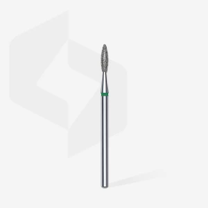 Изображение товара -  Алмазная фреза пламя зеленая Staleks Pro 2.1 мм/8 мм, 1 шт (4820241064656)