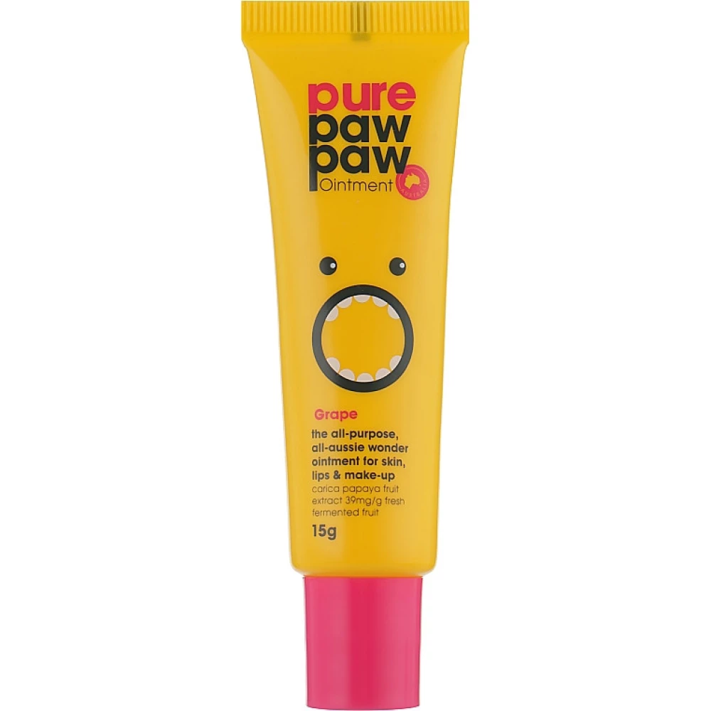 Восстанавливающий бальзам для губ Grape Pure Paw Paw, 15 г (9329401000282)