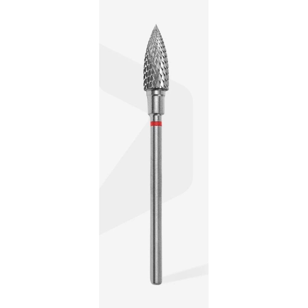 Твердосплавная фреза пламя красная Staleks Pro 5 мм/13.5 мм, 1 шт (4820241066353)