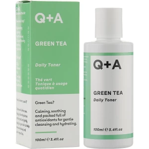 Изображение товара -  Успокаивающий тонер для лица с зеленым чаем Q+A Green Tea Daily Toner, 100 мл (5060486261949)