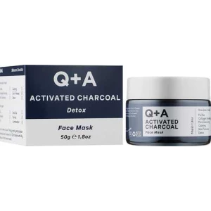 Изображение товара -  Маска для лица детокс с активированным углем Q+A Activated Charcoal Face Mask, 50 г (742271477135)