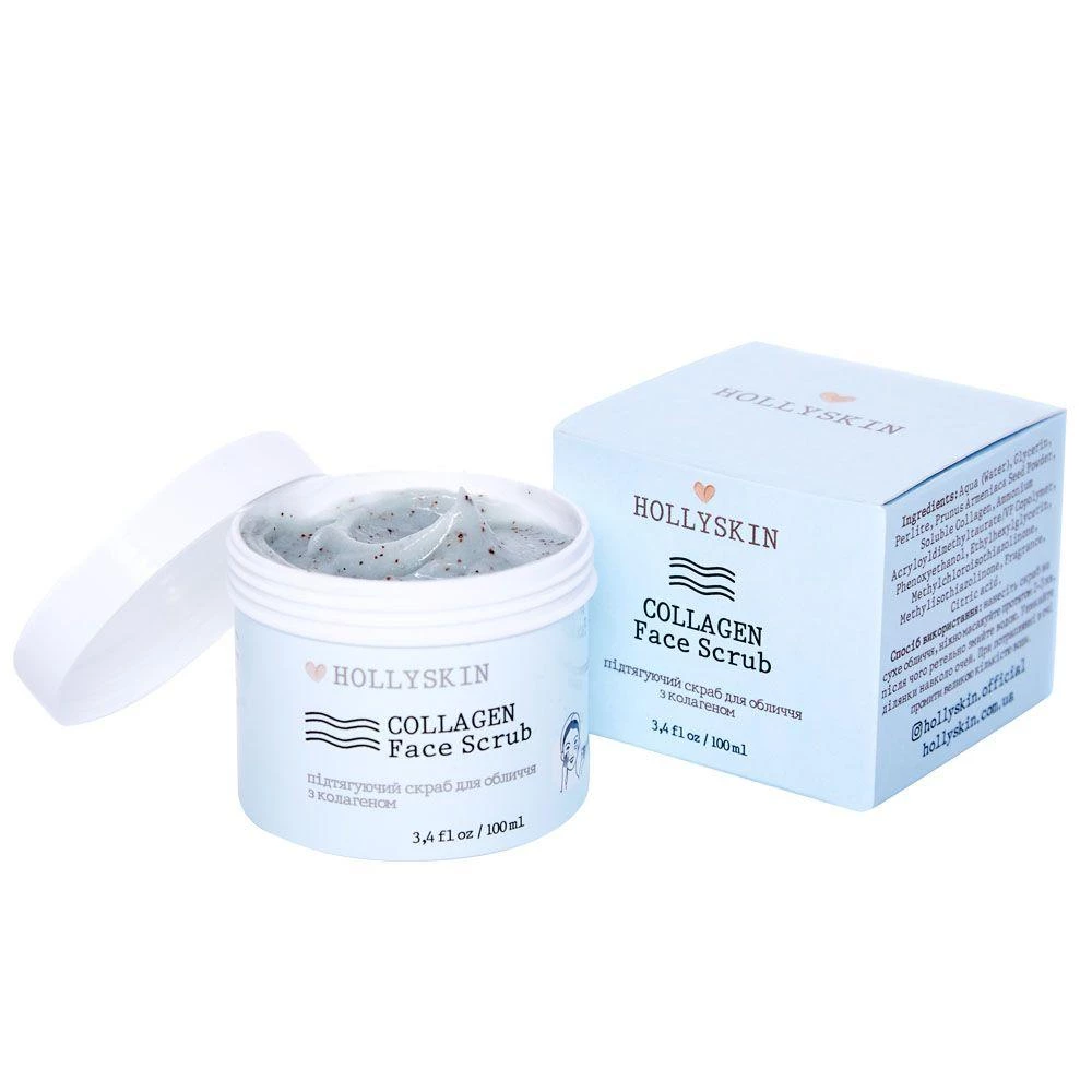 Скраб для лица с коллагеном Hollyskin Collagen Face Scrub, 100 мл (4823109700680)