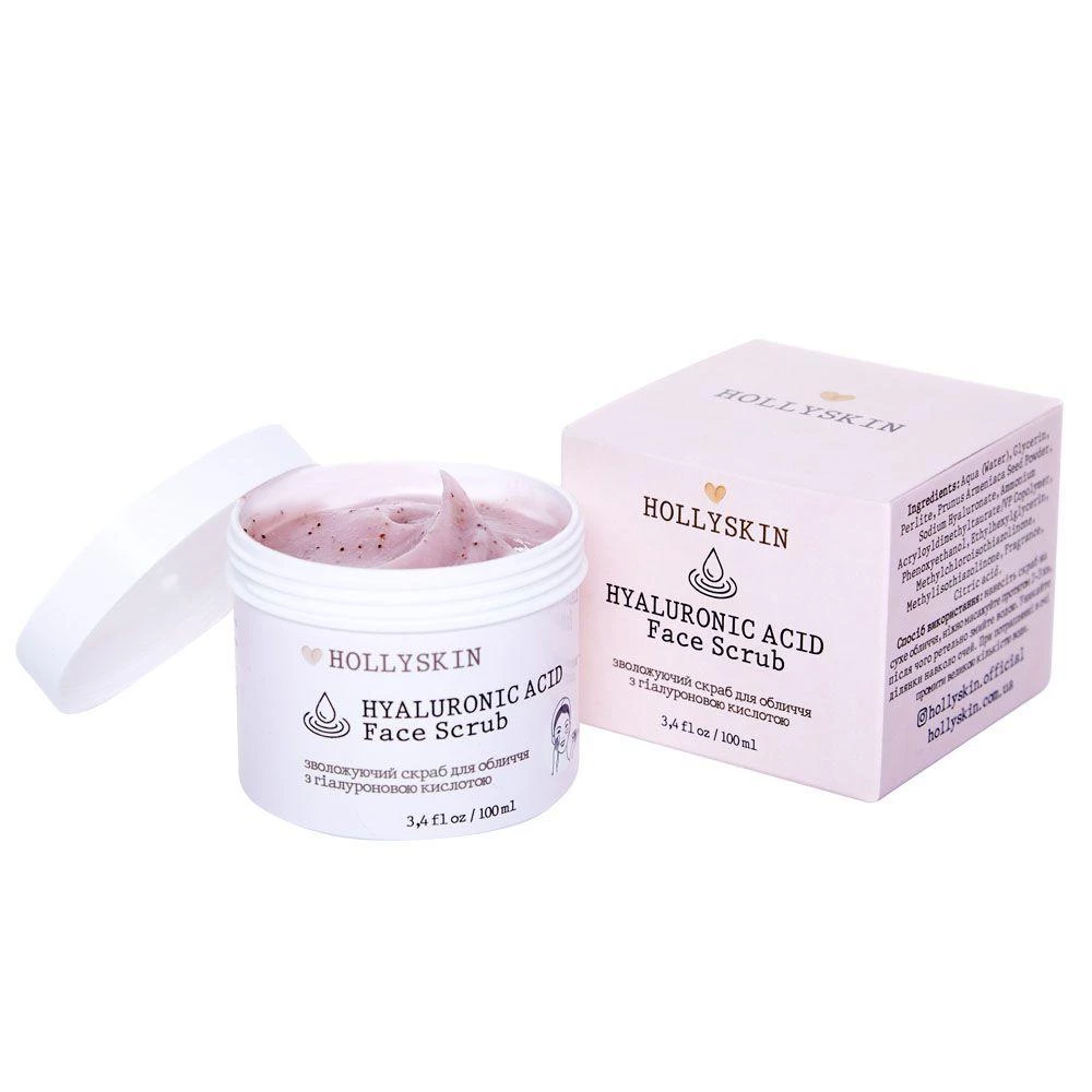 Скраб для лица с гиалуроновой кислотой Hollyskin Hyaluronic Acid Face Scrub, 100 мл (4823109700710)