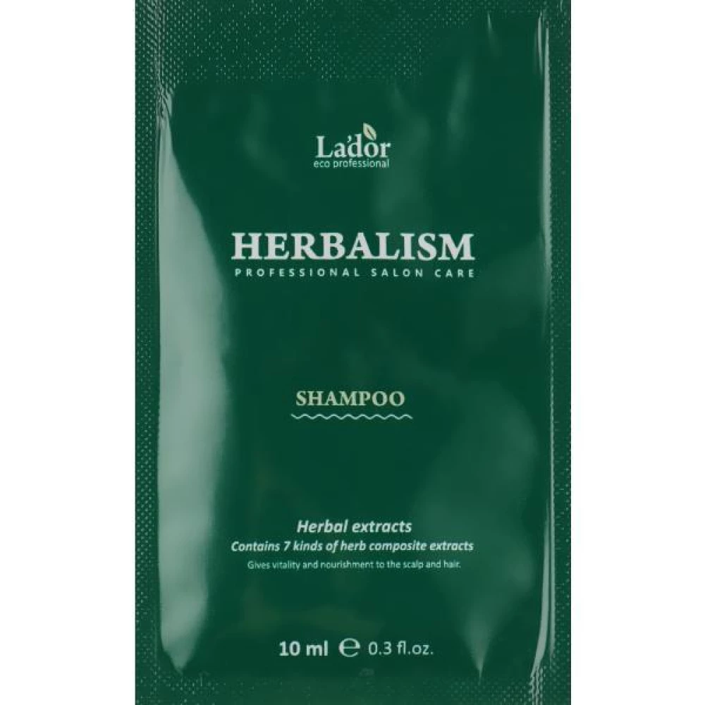 Шампунь с травяными экстрактами Lador Herbalism Shampoo Pouch, 10 мл (8809181937110)