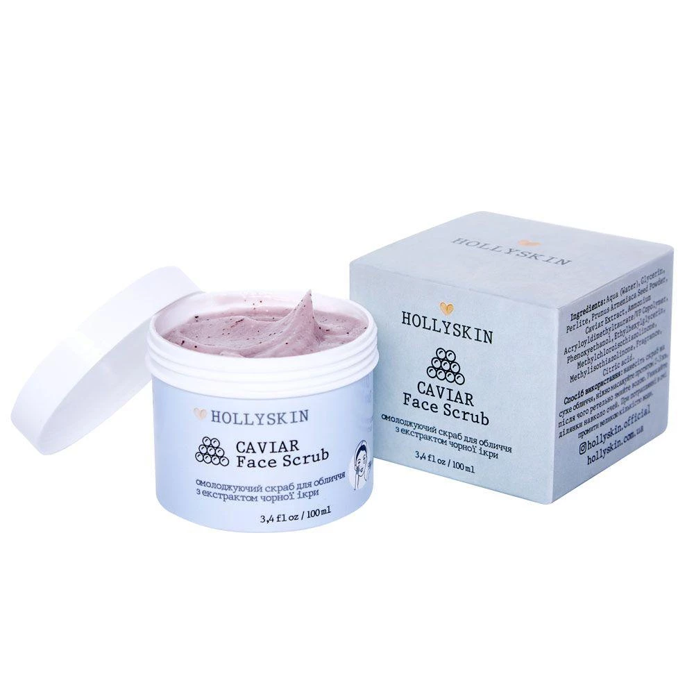 Скраб для лица с экстрактом черной икры Hollyskin Caviar Face Scrub, 100 мл (4823109700703)