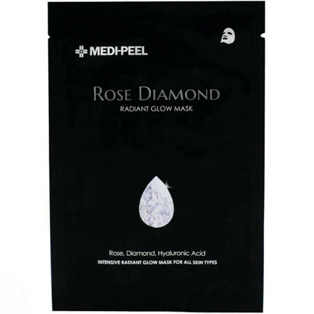 Тканевая маска с алмазной пудрой Medi-peel Rose Diamond Radiant Glow Mask, 1 шт (8809409345420)