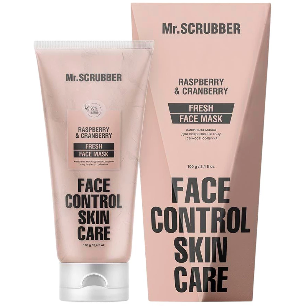 Питательная маска для лица Mr. Scrubber Face Control Skin Care Raspberry & Cranberry Fresh Face Mask, 100 мл
