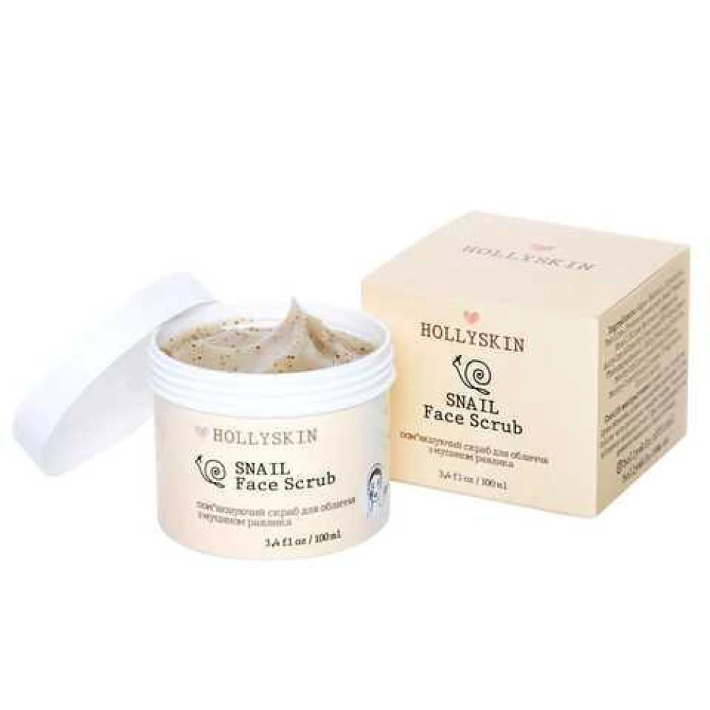 Скраб для лица с муцином улитки Hollyskin Snail Face Scrub, 100 мл (4823109700697)