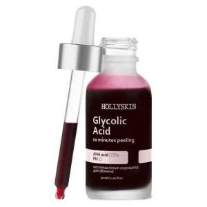 Изображение товара -  Кислотная пилинг-сыворотка для лица Hollyskin Glycolic Acid 10 Minutes Peeling, 30 мл (4820200411057)
