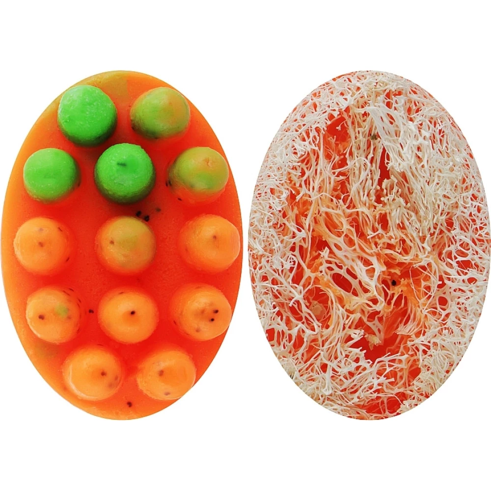 Мыло-скраб с люфой Дыня Top Beauty, 120 г (2000002100034)