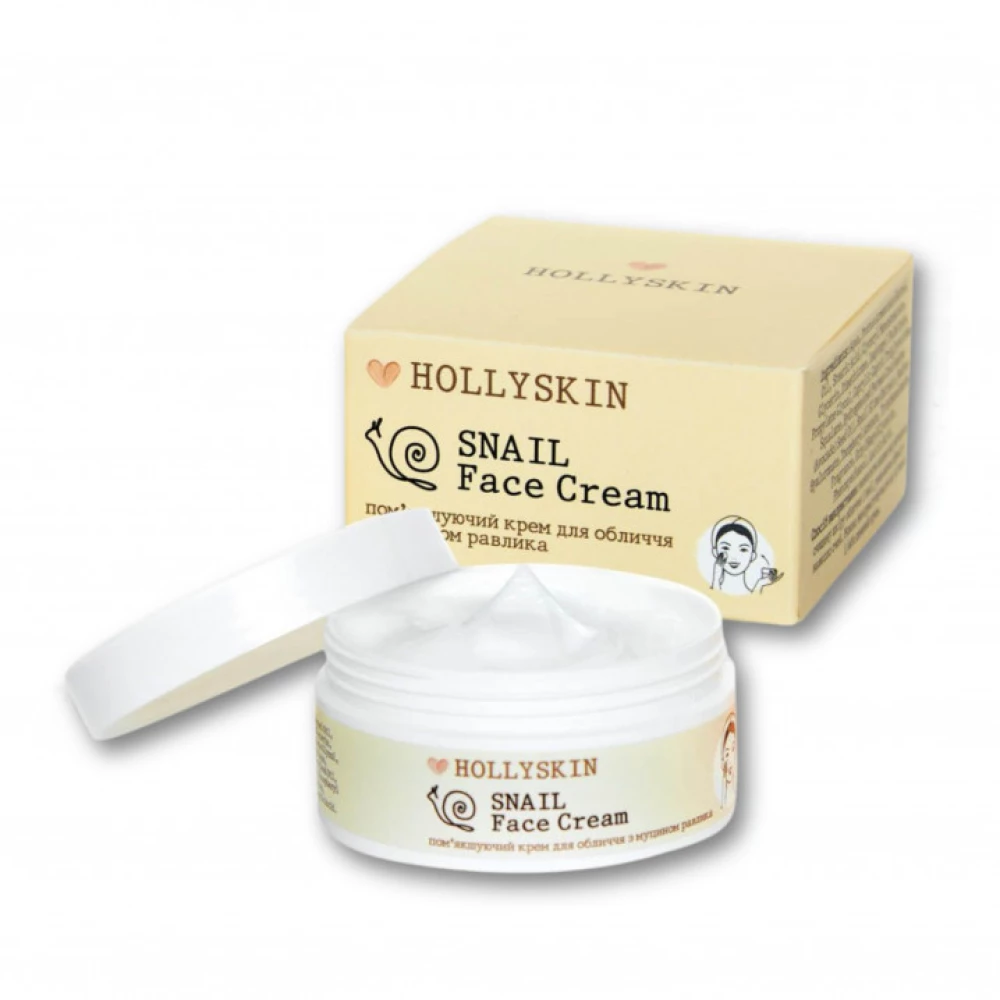Смягчающий крем для лица с муцином улитки Hollyskin Snail Face Cream, 50 мл (4823109700598)
