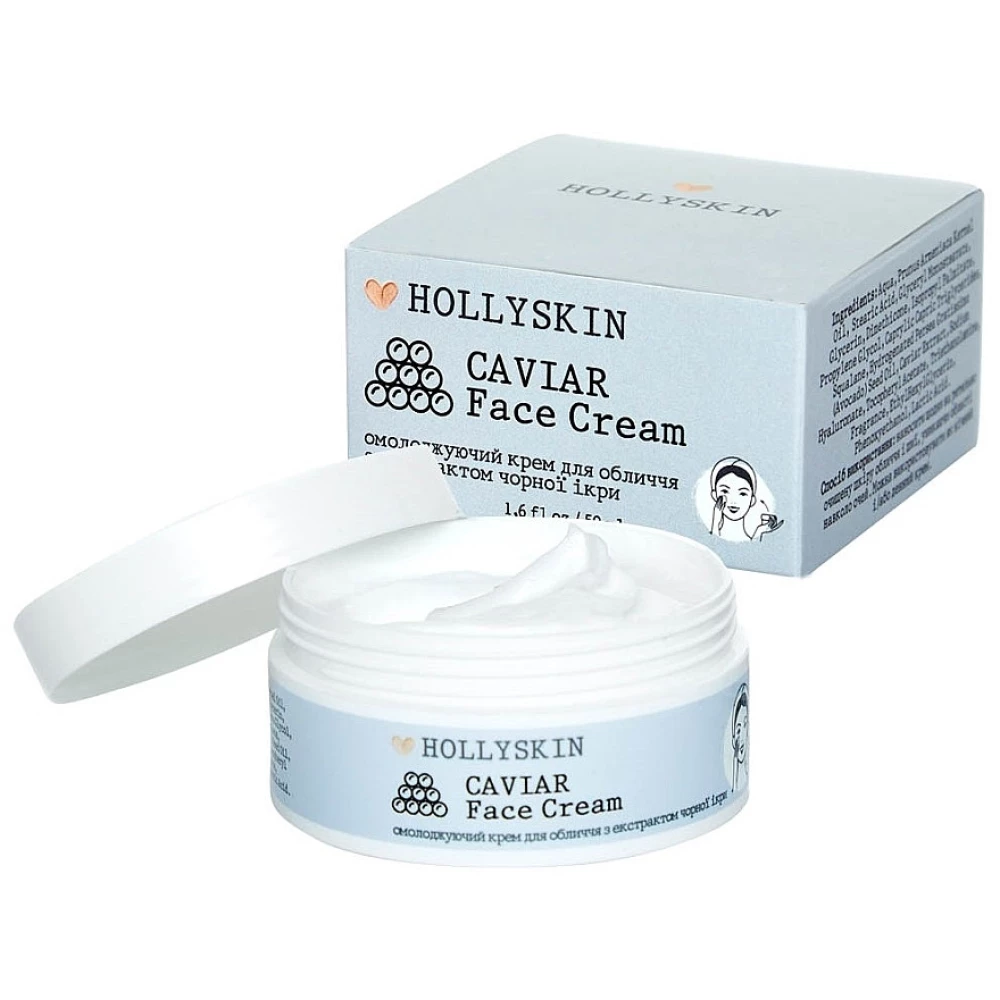 Омолаживающий крем для лица с экстрактом черной икры Hollyskin Caviar Face Cream, 50 мл (4823109700604)