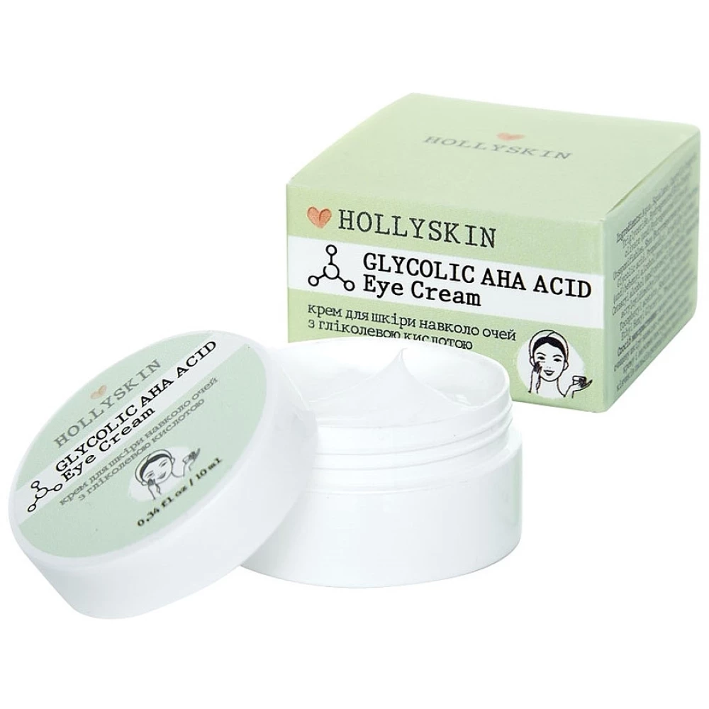 Крем для кожи вокруг глаз с гликолевой кислотой Hollyskin Glycolic AHA Acid Eye Cream, 10 мл (4823109700673)