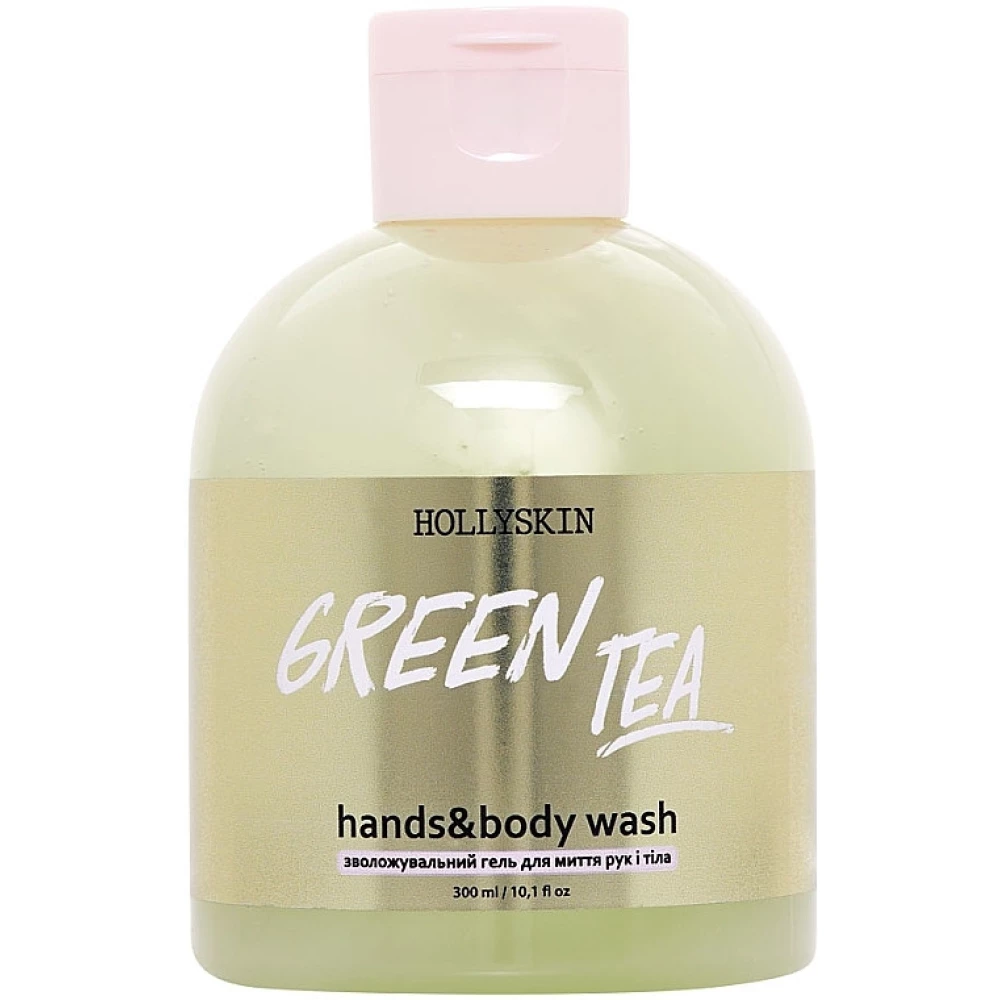 Увлажняющий гель для рук и тела Hollyskin Green Tea, 300 мл (4823109700857)