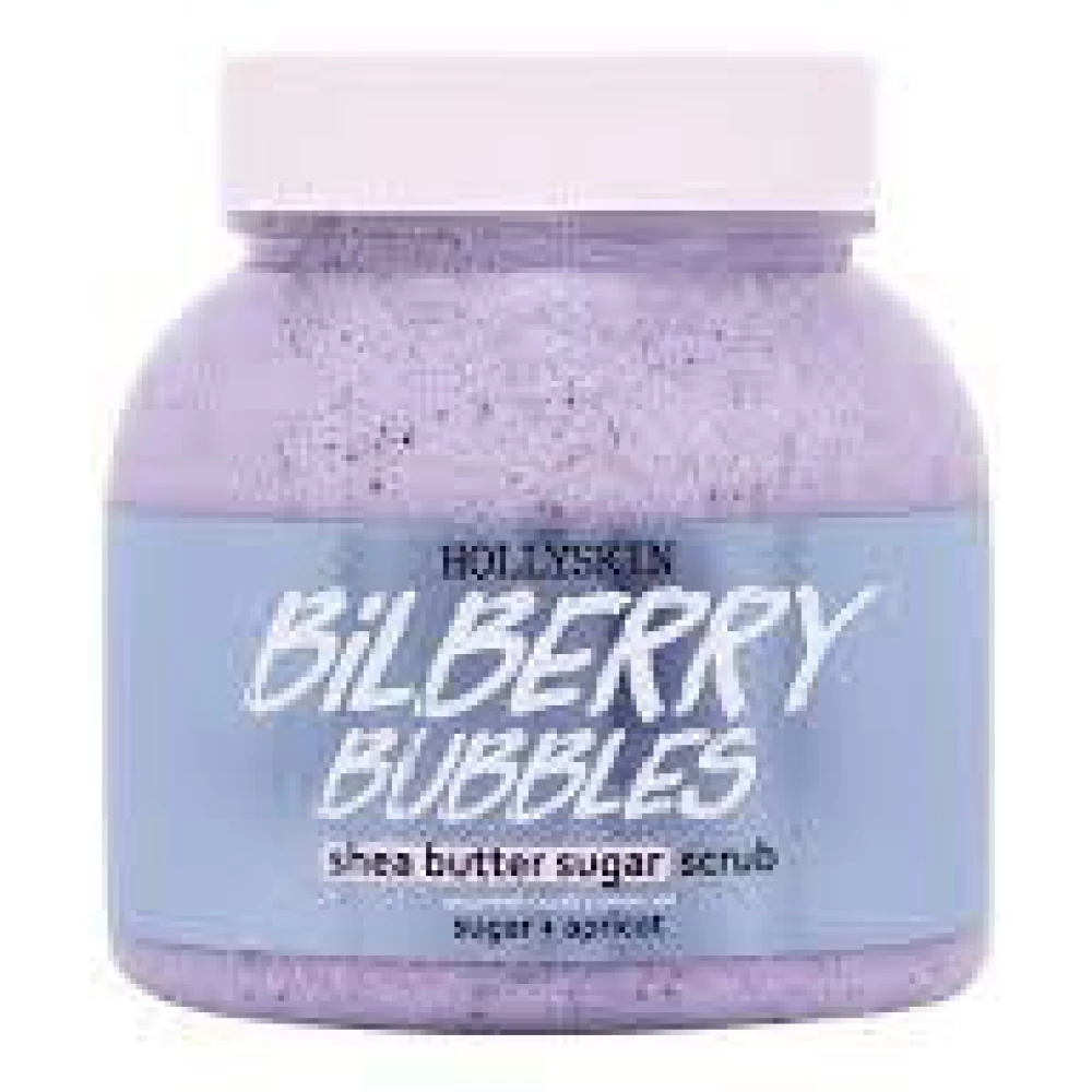 Сахарный скраб с маслом ши и перлитом Hollyskin Bilberry Bubbles, 350 г (4823109701007)