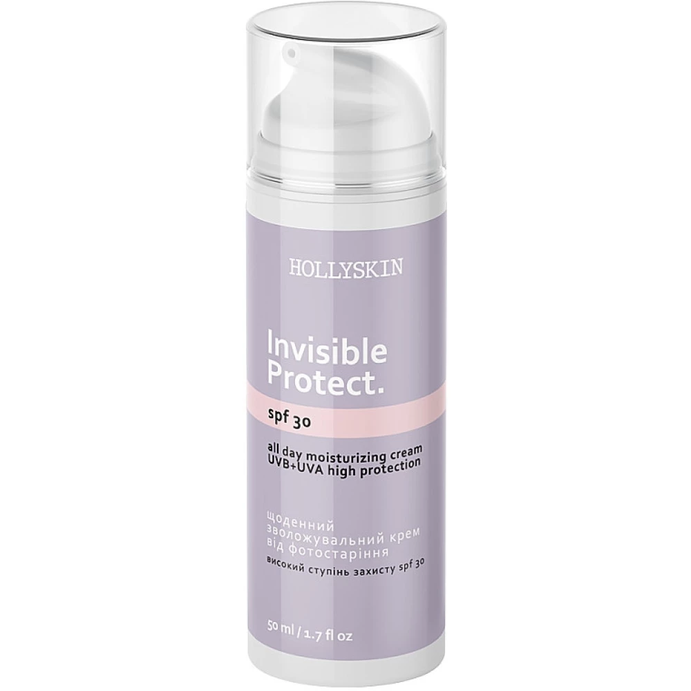 Ежедневный увлажняющий крем от фотостарения Hollyskin Invisible Protect SPF 30, 50 мл (4820200411132)