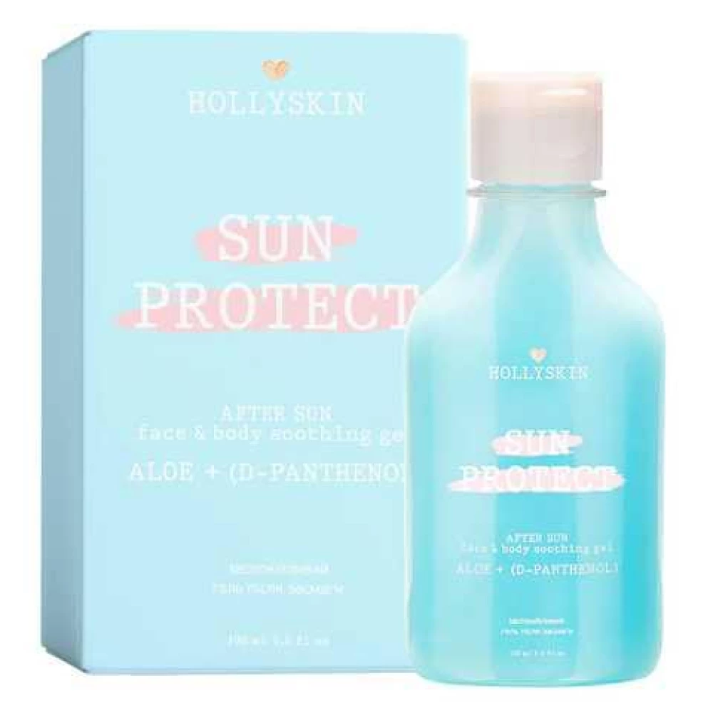 Заспокійливий гель після засмаги з алое вера і д-пантенолом Hollyskin Sun Protect, 100 мл (4823109700550)
