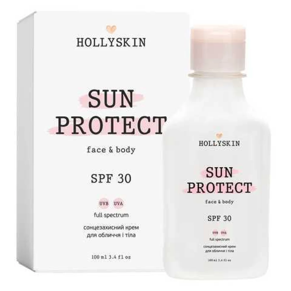 Солнцезащитный крем для лица и тела Hollyskin Sun Protect SPF 30, 100 мл (4823109700574)
