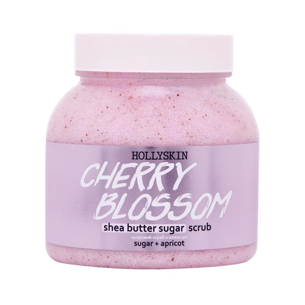 Сахарный скраб с маслом ши и перлитом Hollyskin Cherry Blossom, 300 мл (4823109701076)