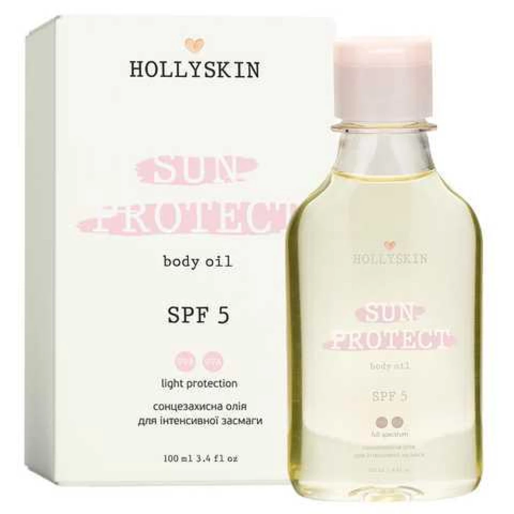Солнцезащитное масло для интенсивного загара Hollyskin Sun Protect SPF 5, 100 мл (4823109700567)