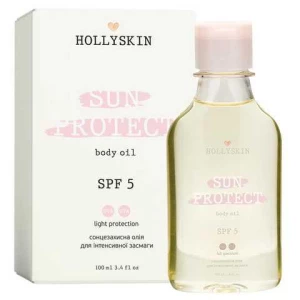 Изображение товара -  Солнцезащитное масло для интенсивного загара Hollyskin Sun Protect SPF 5, 100 мл (4823109700567)
