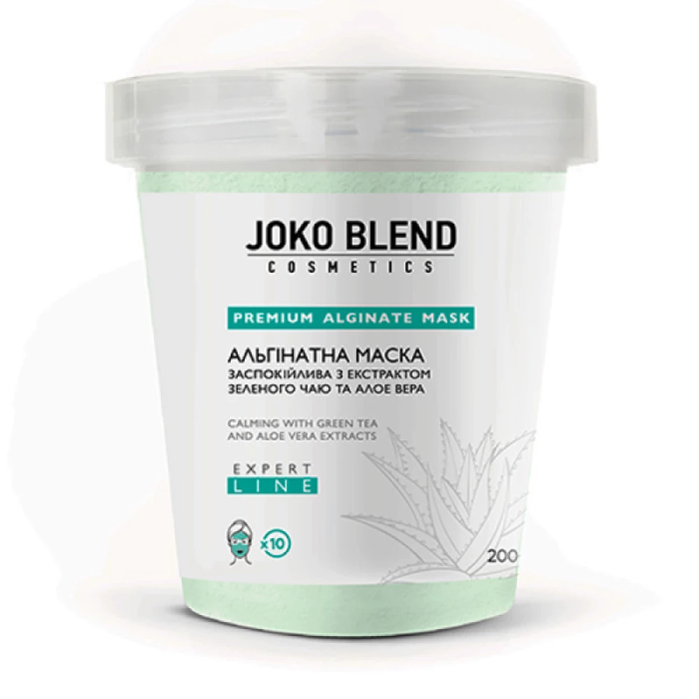 Альгинатная маска успокаивающая с экстрактом зеленого чая и алоэ вера Joko Blend, 200 г (4823109401891)