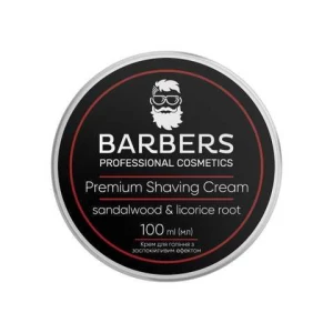 Изображение товара -  Крем для бритья с успокаивающим эффектом Barbers Sandalwood-Licorice Root, 100 мл (4823109403963)