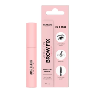 Изображение товара -  Фиксирующий гель для бровей Joko Blend Lamination Brow Fix Keratin Gel, 10 мл (4823109408876)