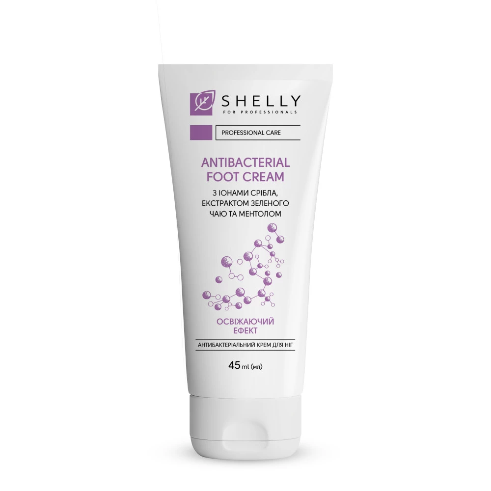 Антибактериальный крем для ног с ионами серебра и ментолом Shelly, 45 мл (4823109403932)