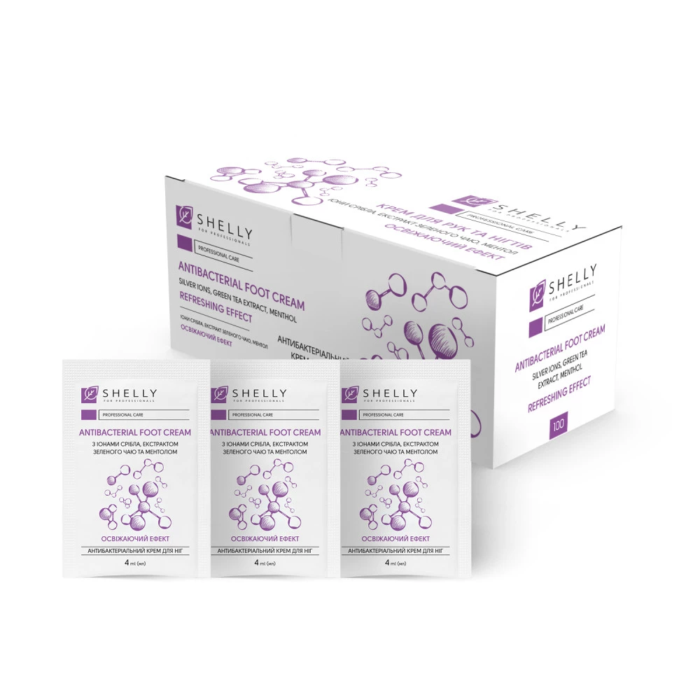 Антибактеріальний крем для ніг з іонами срібла, 100х4 мл (4823109408791)
