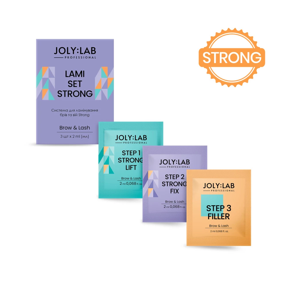 Система для ламинирования бровей и ресниц Joly:Lab Strong, 3х2 мл (4823109408630)