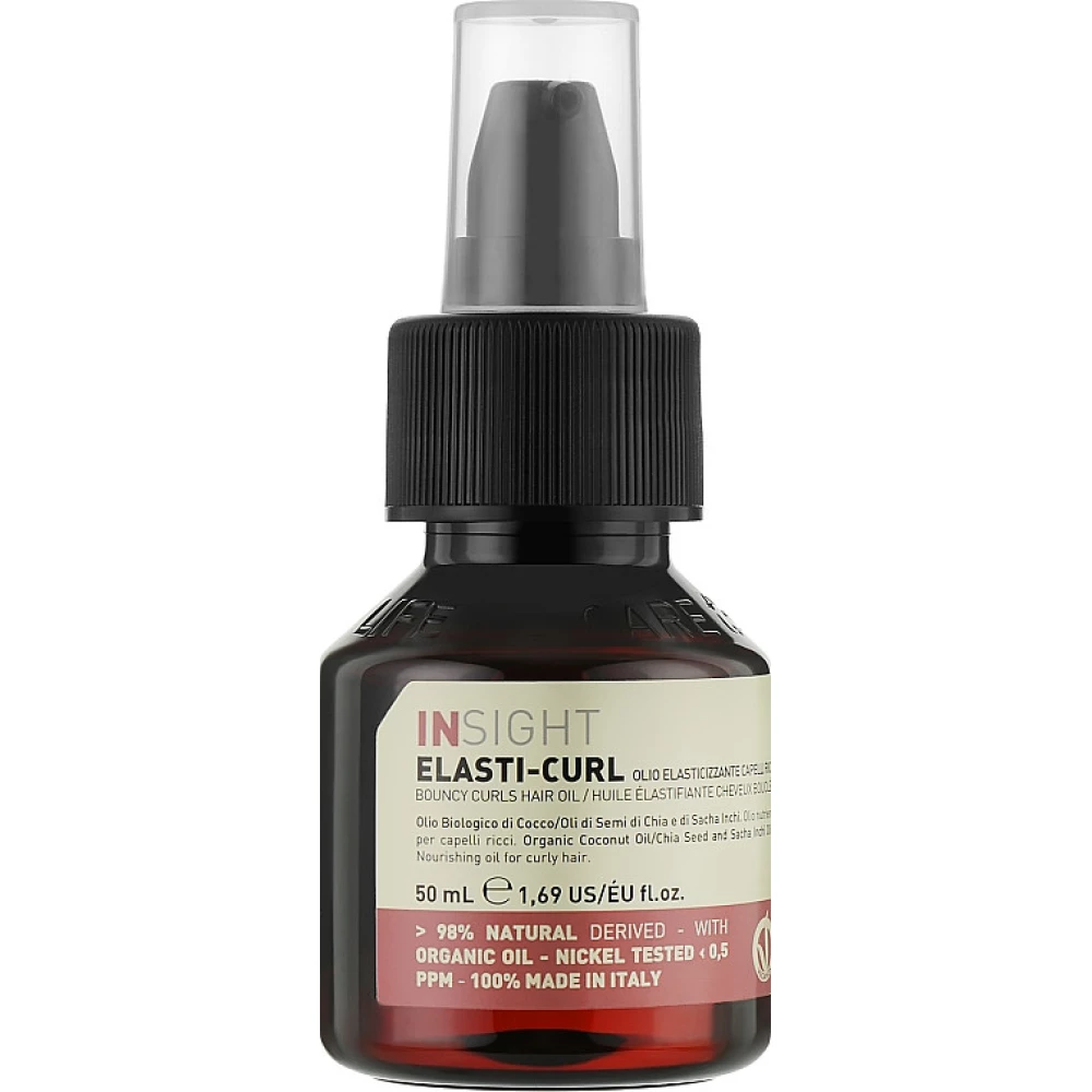 Масло для упругости и блеска вьющихся волос Insight Elasti-Curl Bouncy Curls Hair Oil, 50 мл (8029352357589)
