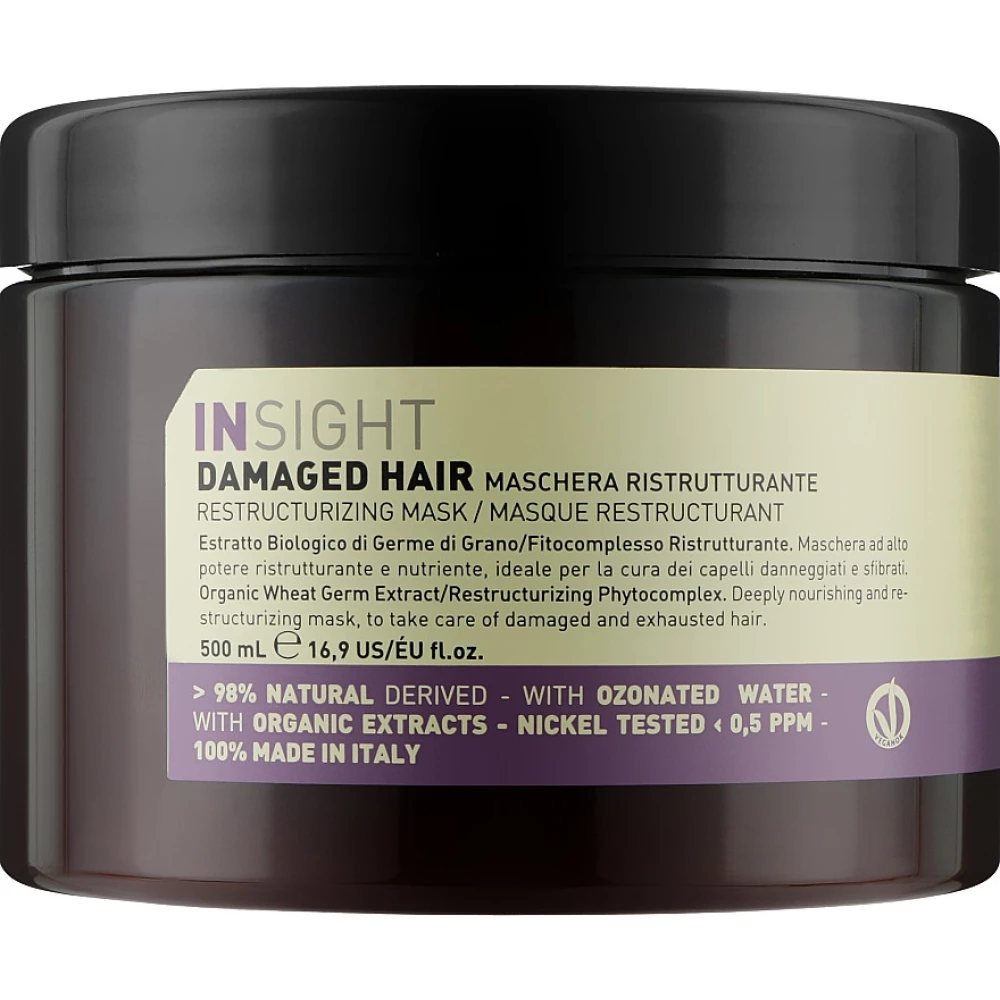 Відновлювальна маска для волосся Insight Damaged Hair Restructurizing Mask, 500 мл (8029352353581)