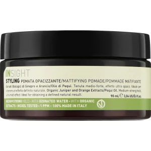 Изображение товара - Матирующая помада для укладки волос сильной фиксации Insight Styling Mattifying Pomade, 90 мл (8029352356261)